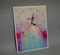 Часы-картины  с календарём на холсте