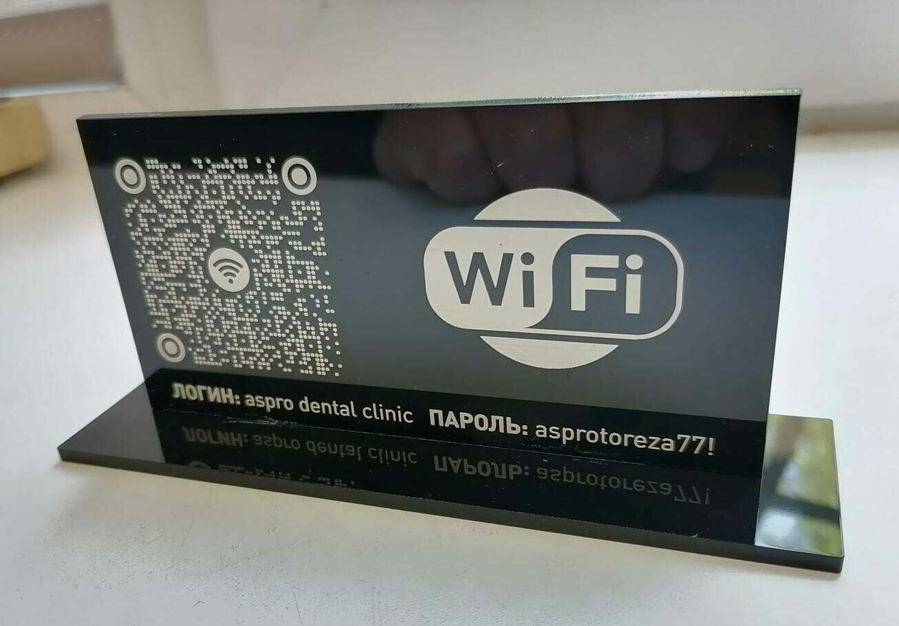 Табличка c паролем от WiFi по индивидуальному заказу