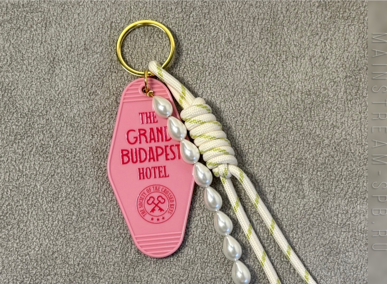 Брелки-бирки в стиле гранд-отель Будапешт с логотипом