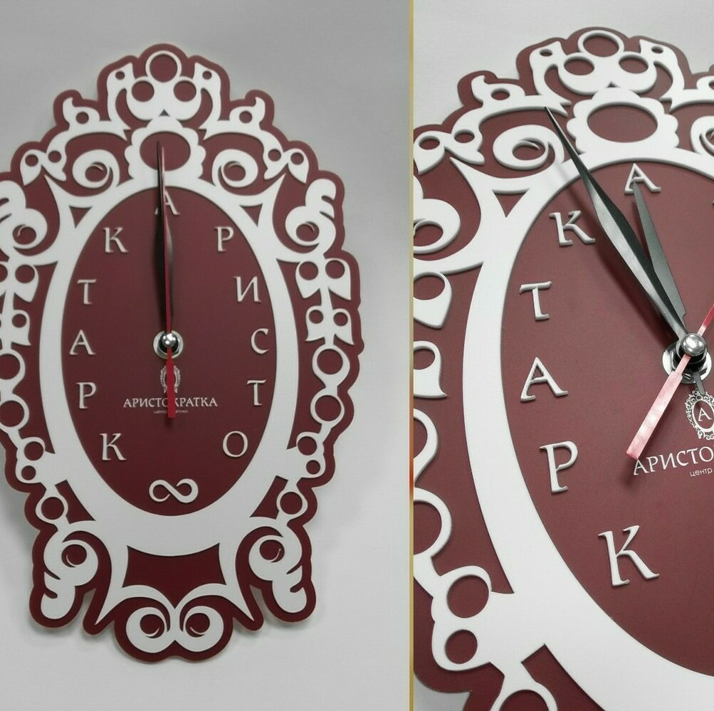Пластиковые и акриловые часы с логотипом на заказ